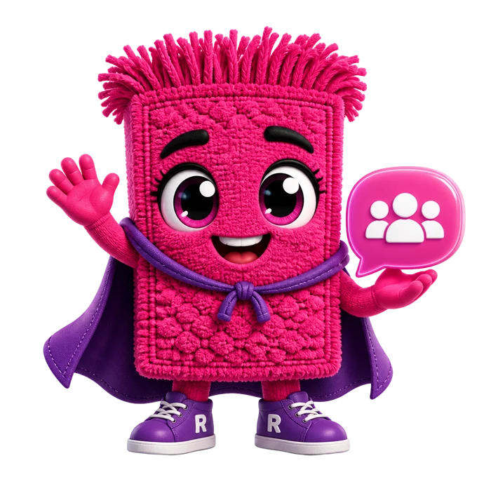 Original pink Ruggy evidence curator