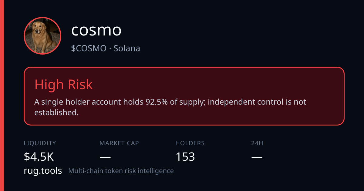 COSMO — High Risk | Rug.Tools